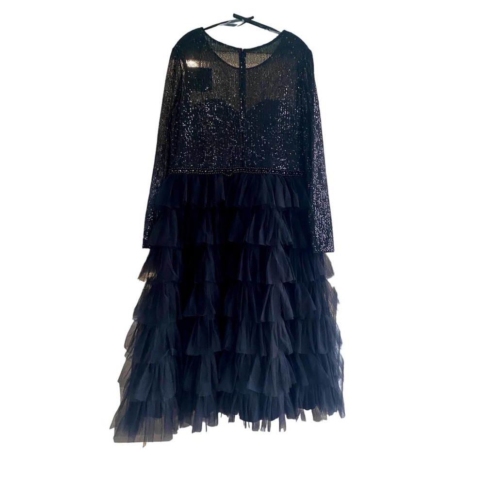 Mac Duggal Plus Size Sequin Layered Ruffle Tulle … - image 4